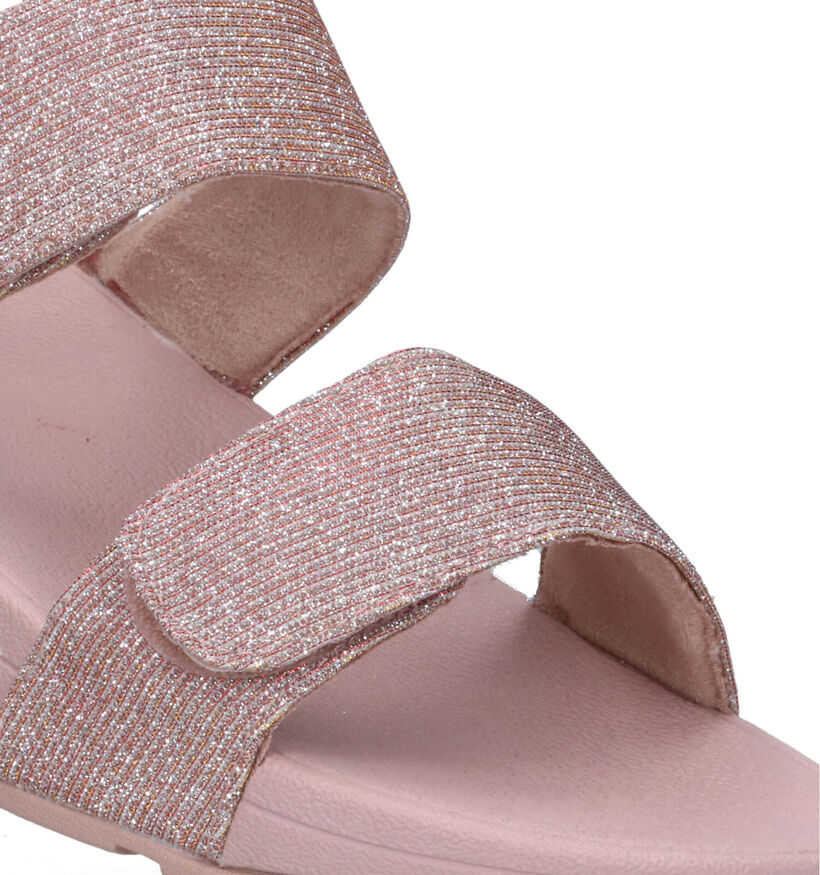 FitFlop Lulu Adjustable Shimmerlux Rose Gold Slippers voor dames (320474)