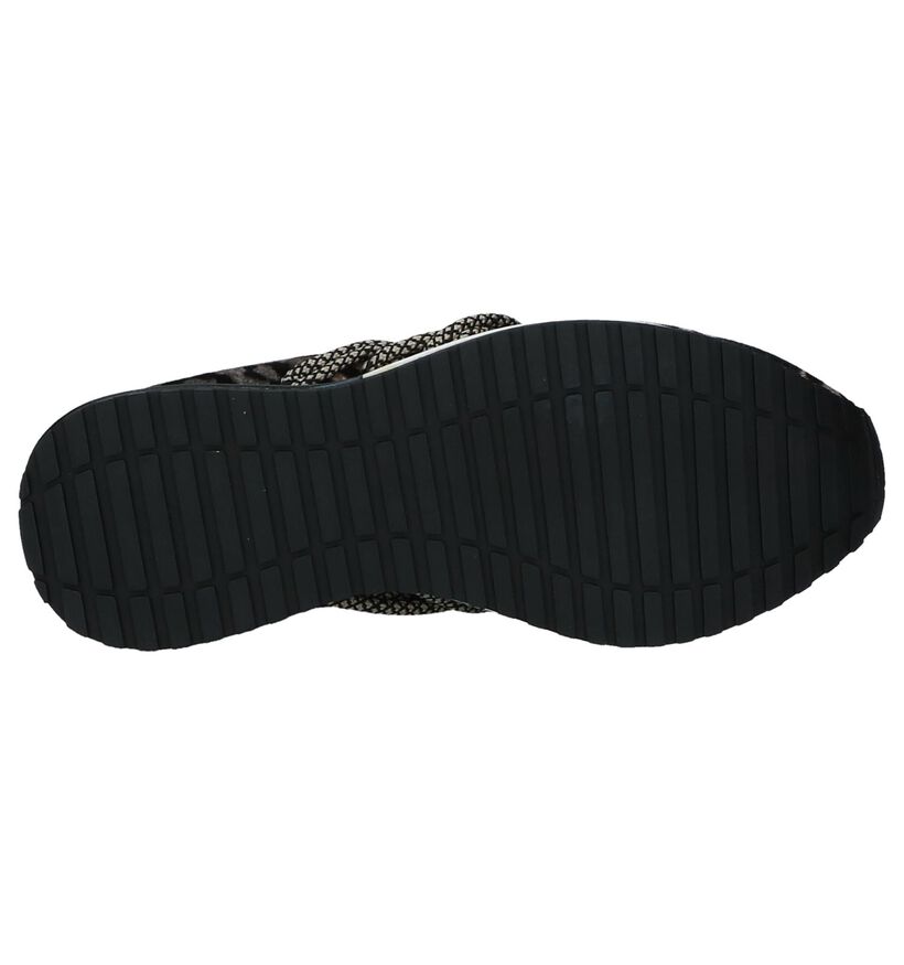 Bruine Slip-on Sneakers met Luipaardprint La Strada in stof (236120)