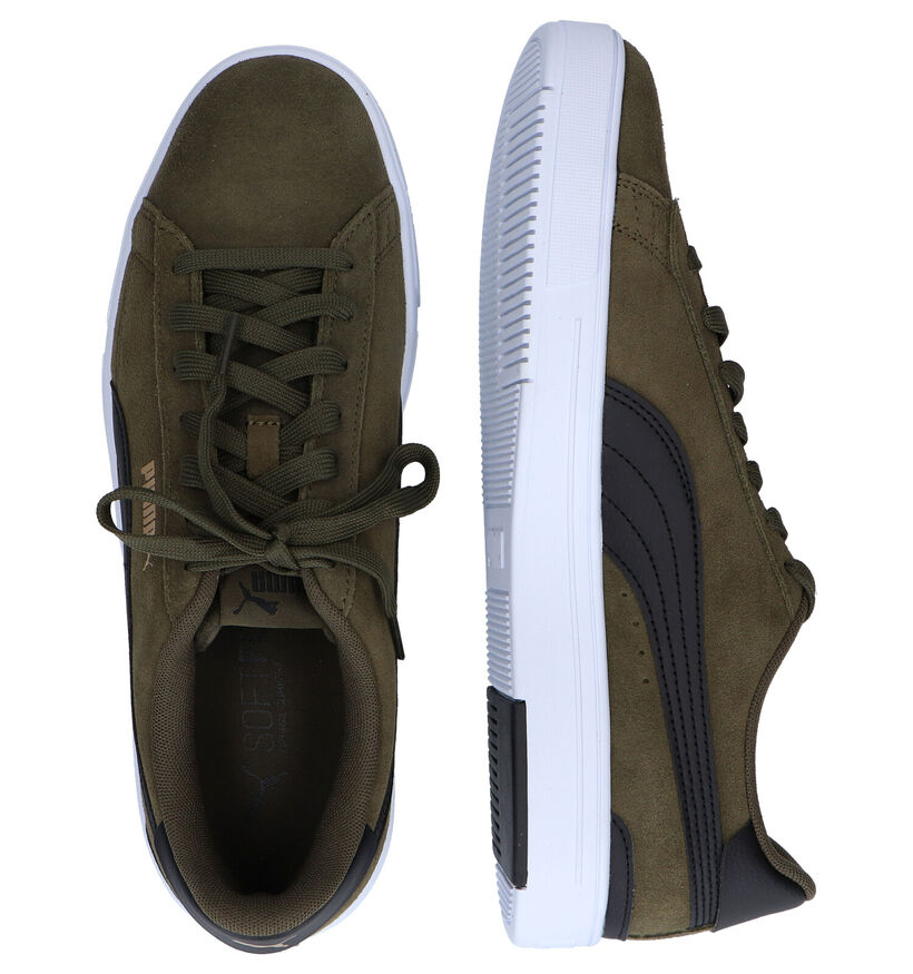 Puma Serve Baskets en Khaki en nubuck (293494)