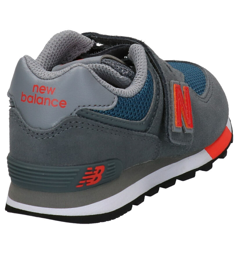 New Balance YV574 Baskets en Gris en daim (253365)