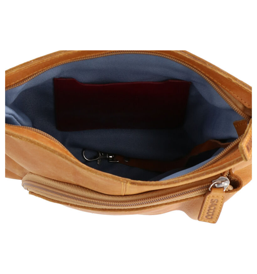 Saccoo Filico Sac porté croisé en Noir en cuir (291758)