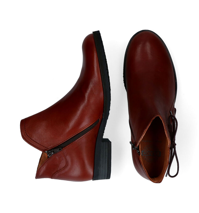 Brako Bottines plates en Vert kaki en cuir (299287)