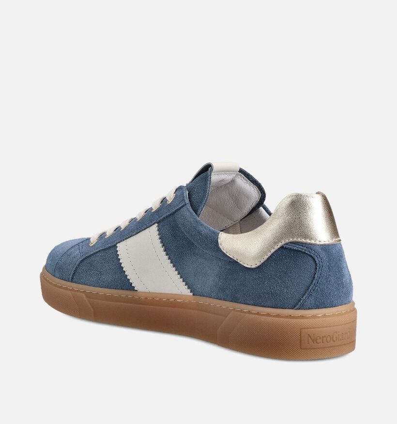 NeroGiardini Blauwe Sneakers voor dames (369070) - geschikt voor steunzolen
