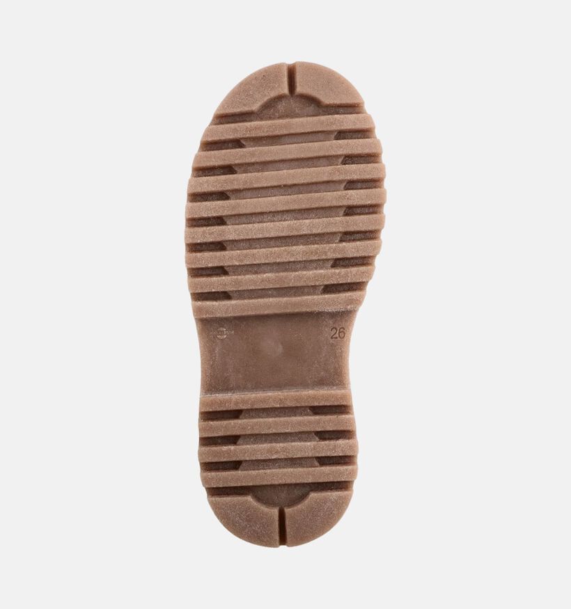 Little David Emoa Donkerbruine Veterboots voor meisjes (380632) - geschikt voor steunzolen