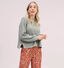 Pieces Trista Pull tricoté en Vert Kaki pour femmes (326780)