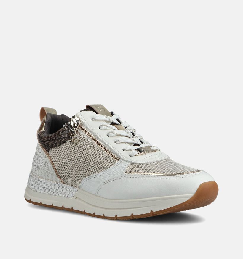 Tamaris Baskets habill&eacute;es en &Eacute;cru pour femmes (367595) - pour semelles orthop&eacute;diques