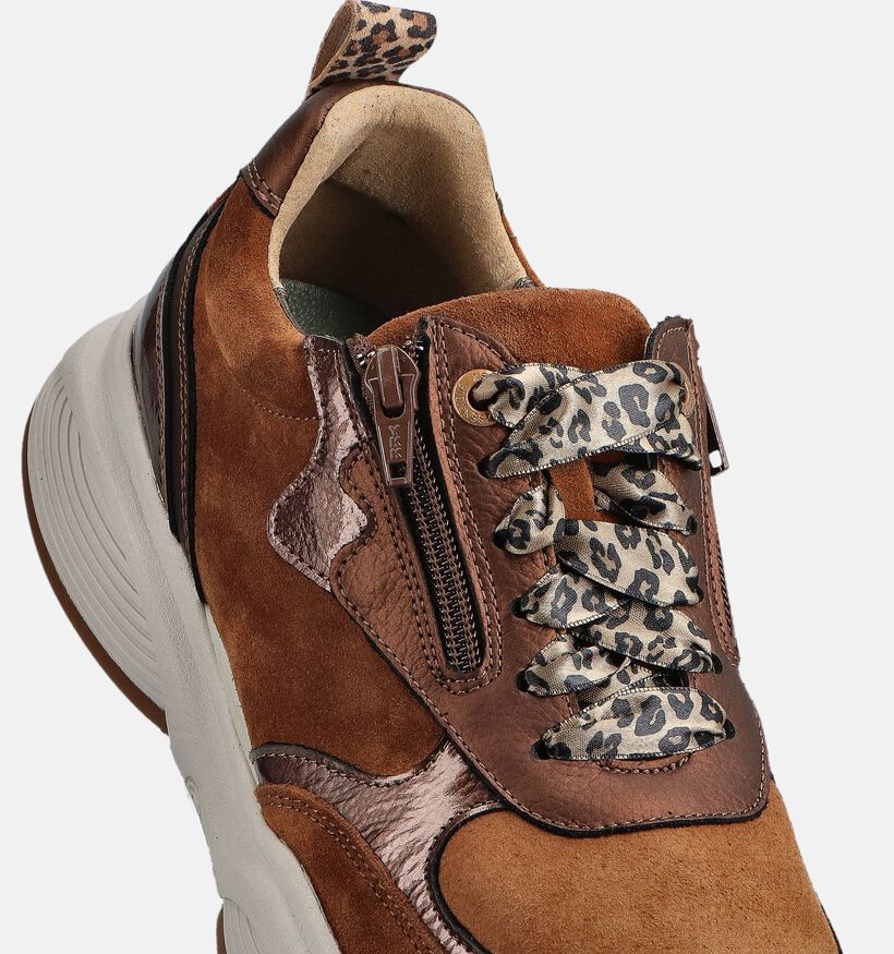 Xsensible Chaussures à lacets en Cognac pour femmes (363592) - pour semelles orthopédiques