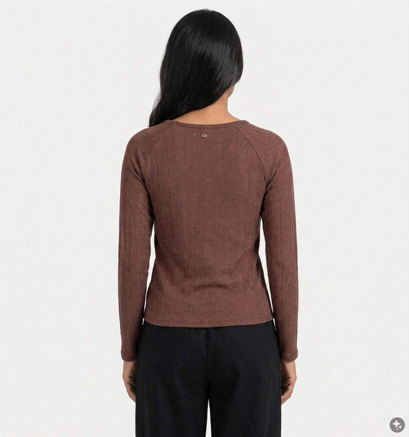 Deeluxe Original Taiffy Bruine T-shirt met Lange Mouwen voor dames (384151)