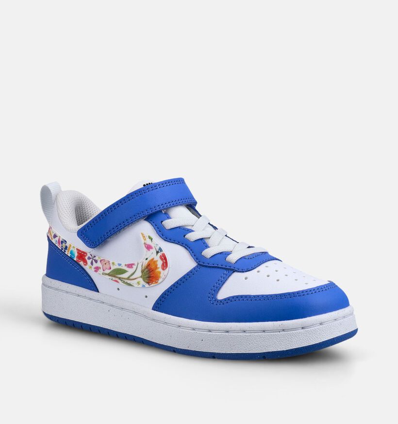 Nike Court Borough 2 Witte/Paarse Sneakers voor meisjes (367266) - geschikt voor steunzolen