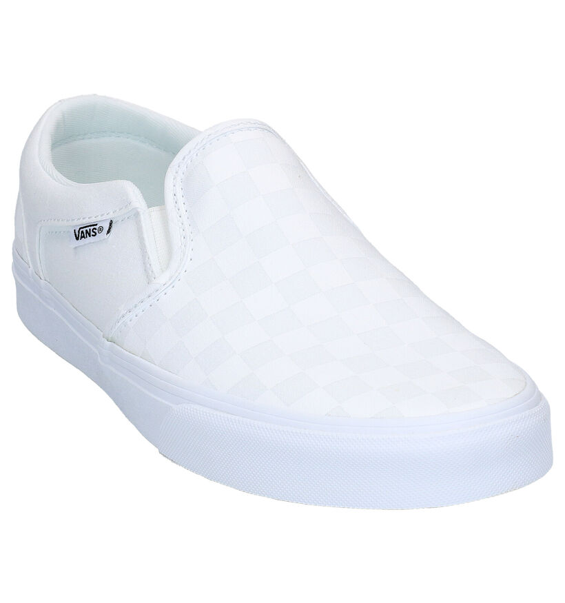 Vans Asher Wit/Zwarte Slip-on Sneakers voor heren (321114)