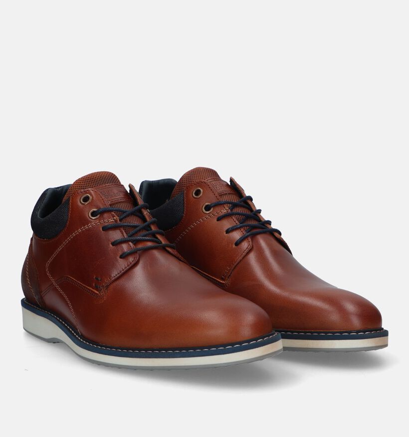 Bullboxer Cognac Hoge Schoenen voor heren (328884) - geschikt voor steunzolen