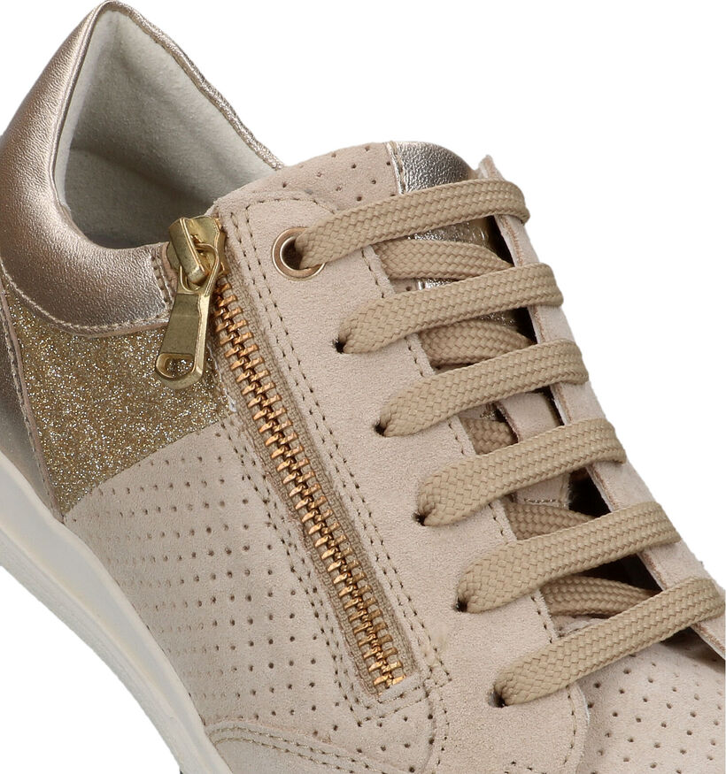 Geox Myria Taupe Sneakers voor dames (326656) - geschikt voor steunzolen