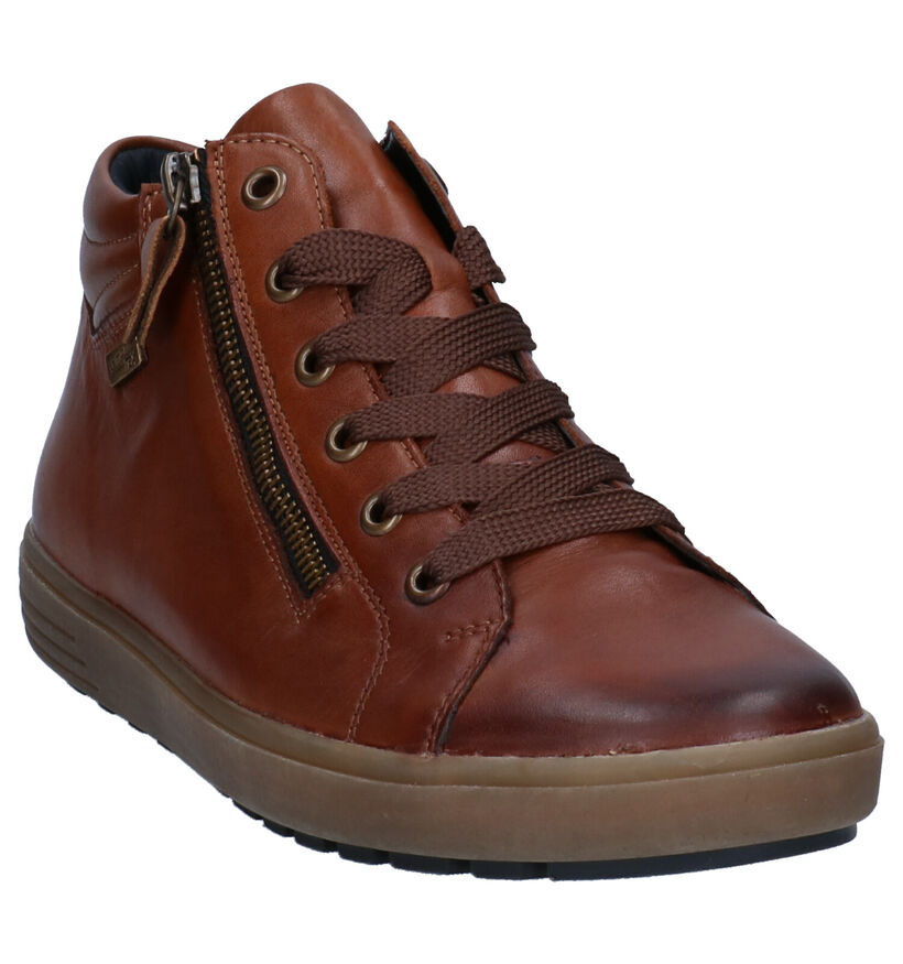 Remonte Cognac Hoge Sneakers in leer (294014)