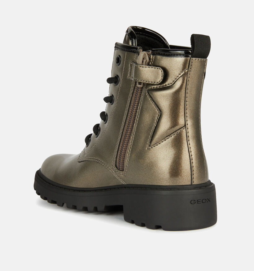Geox Casey Gouden Veterboots voor meisjes (360347) - geschikt voor steunzolen