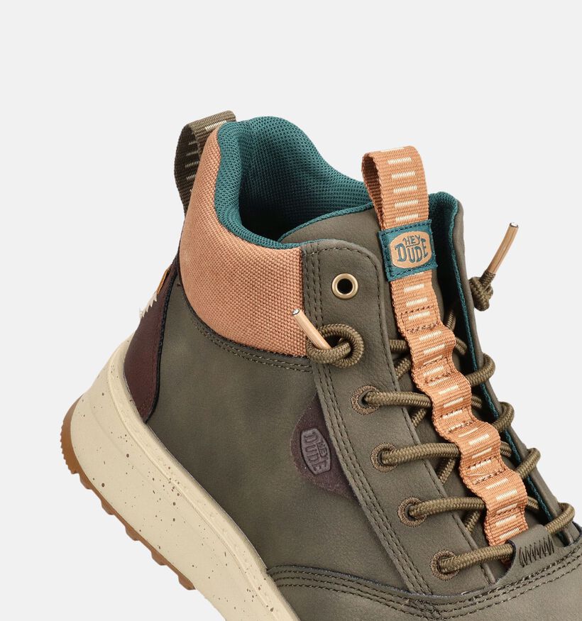 HEYDUDE Tahoe Classic Kakigroene Sneakers voor heren (378087) - geschikt voor steunzolen