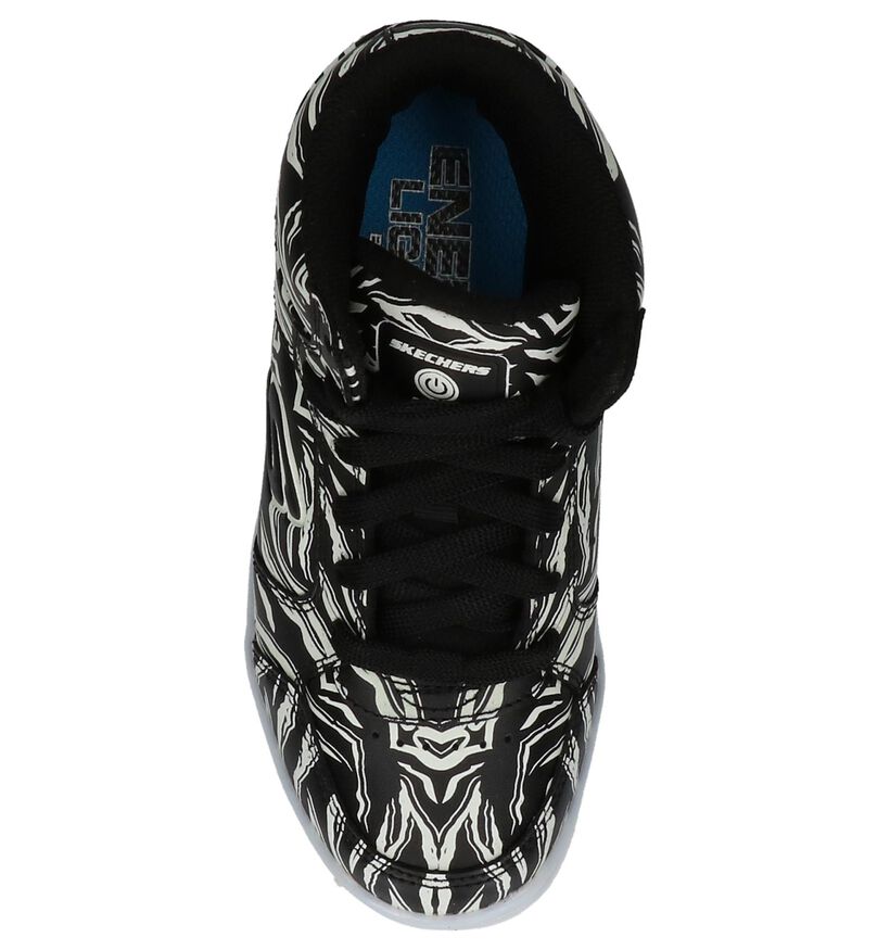 Skechers Zebraprint Hoge Sneakers met Lichtjes in kunstleer (210347)