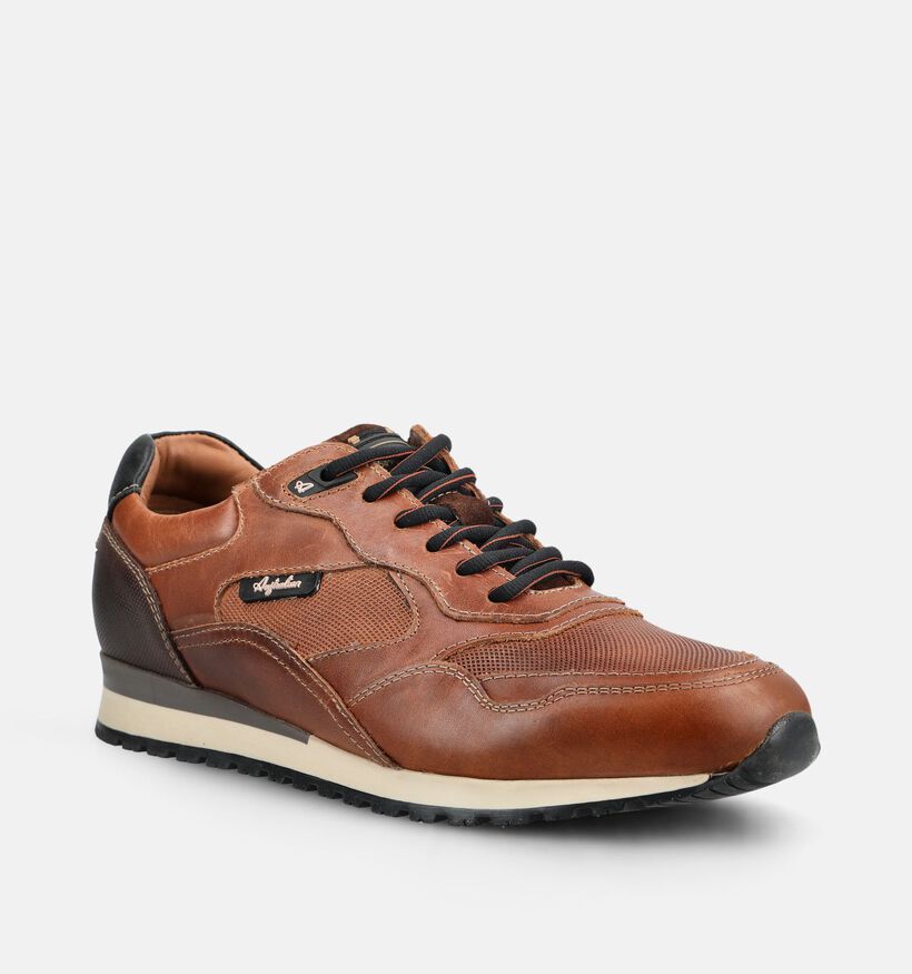 Australian Fabian Chaussures plates en Cognac pour hommes (377108) - pour semelles orthop&eacute;diques