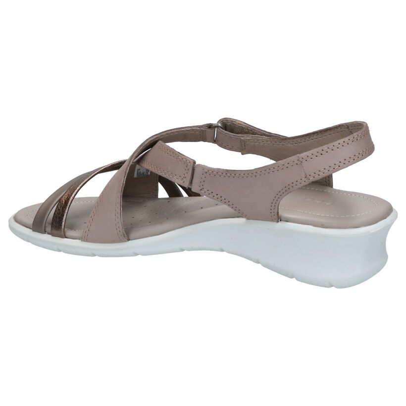 Ecco Felicia Taupe Sandalen in leer (269710)