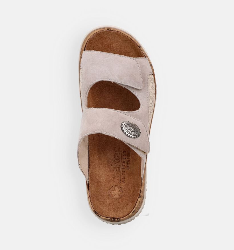 Rieker Antistress Beige Slippers voor dames (370431) - geschikt voor steunzolen