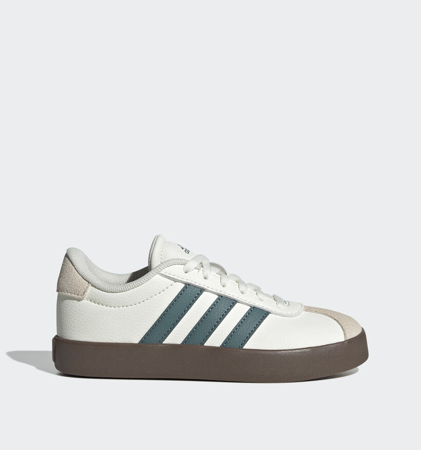 adidas VL Court 3.0 Witte/Groene Sneakers voor meisjes, jongens (366069) - geschikt voor steunzolen