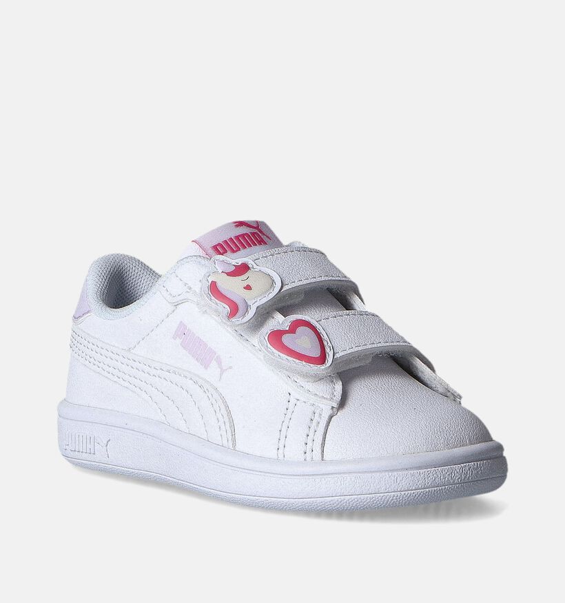 Puma Smash 3.0 Badges V Witte Sneakers voor meisjes (350394)
