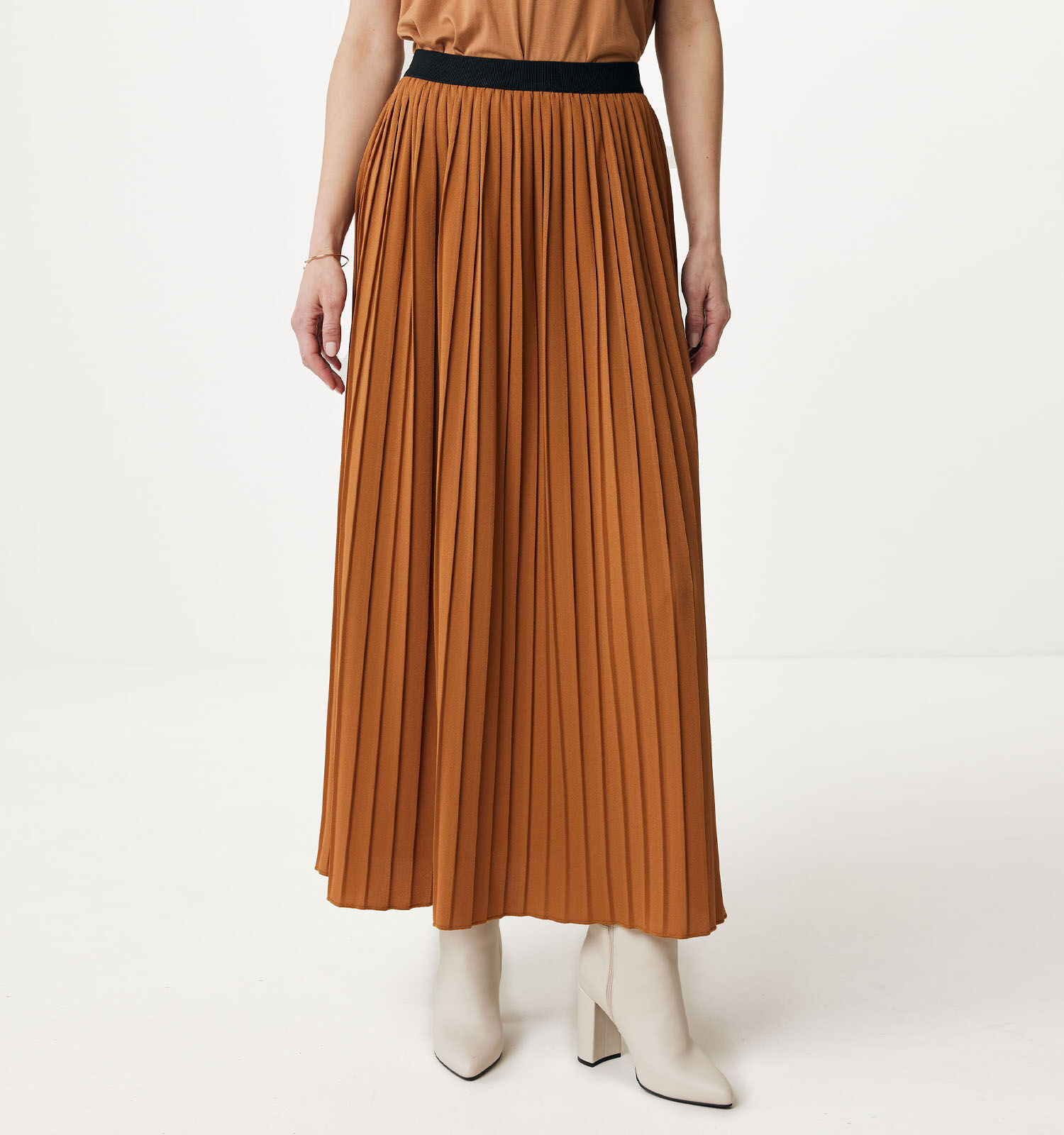 Mexx Bruine Plisse rok Dames Rokken Online op TORFS.BE
