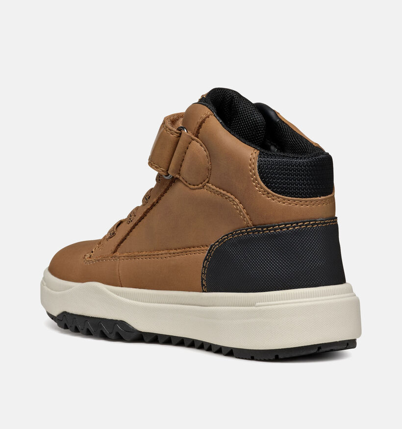 Geox Bunshee Chaussures hautes en Cognac pour gar&ccedil;ons (345943) - pour semelles orthop&eacute;diques