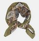 Via Limone Kakigroene Sjaal Paisley voor dames (382725)
