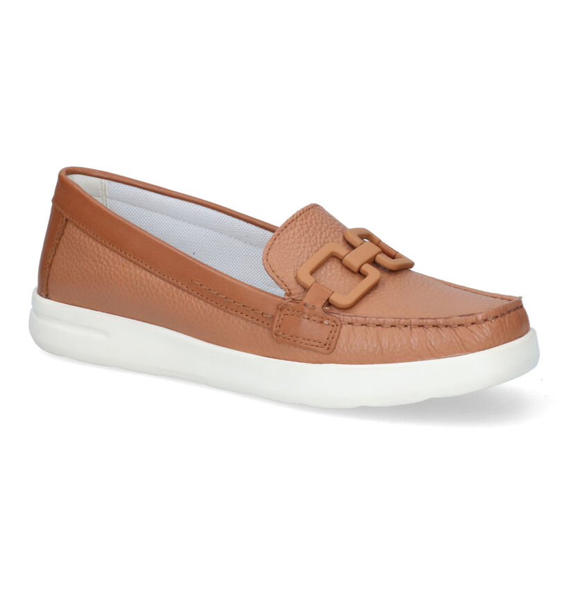 Geox Xand Mocassins en Cognac pour femmes (304452) - pour semelles orthopédiques