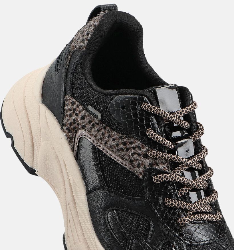 Posh by Poelman Baskets casual en Noir pour femmes (361274) - pour semelles orthopédiques