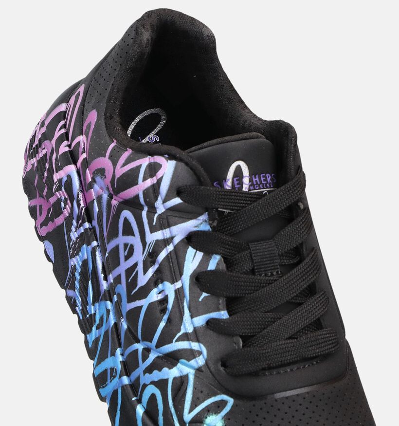 Skechers Uno Lite Metallic Joy Zwarte Sneakers voor meisjes (376836)