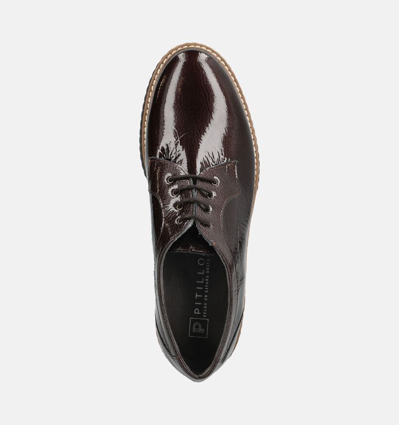 Pitillos Donkerbruine Veterschoenen voor dames (379726) - geschikt voor steunzolen