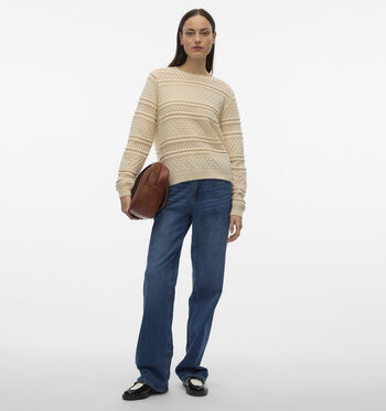 Vero Moda Pulls Beige/Marron/Bordeaux