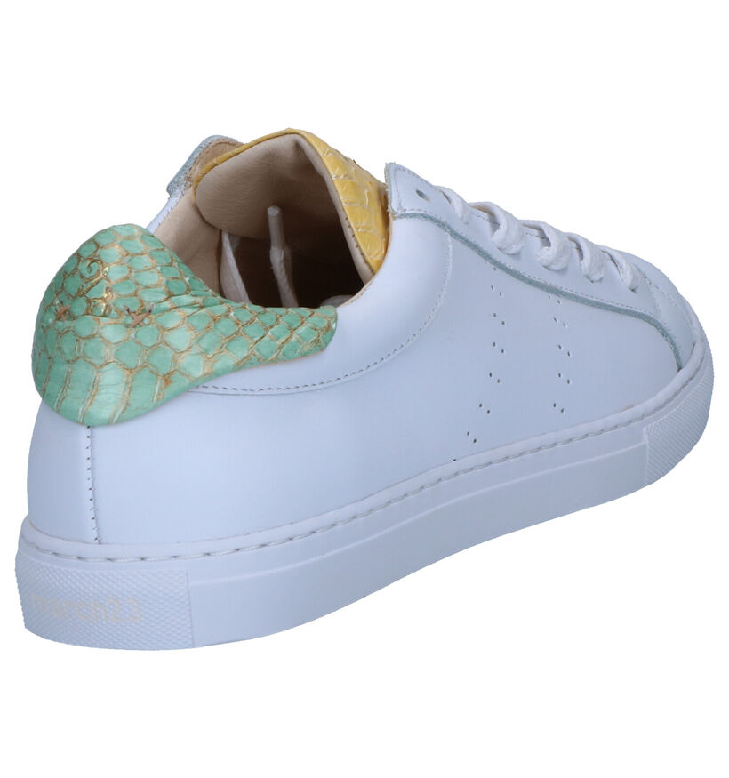 March23 Baskets habillées en Blanc en cuir (269422)