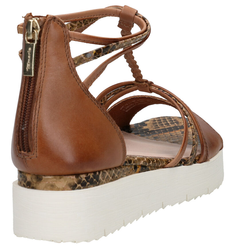 Tamaris TOUCH it Sandales en Cognac en simili cuir (269744)