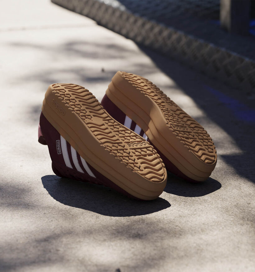 adidas VL Court Bold Baskets basses en Bordeaux pour filles (359699) - pour semelles orthopédiques
