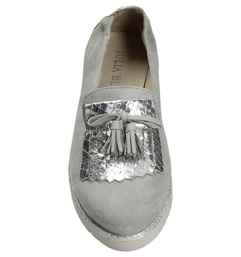 Julia Grey Chaussures slip-on en Taupe en daim (191751)