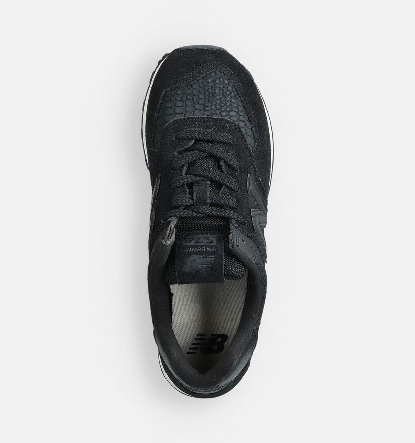 New Balance WL574 Baskets en Noir pour femmes (359234) - pour semelles orthopédiques