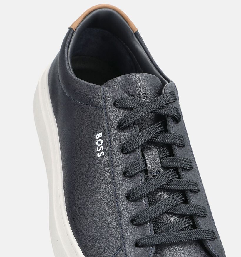 BOSS Kieran Tenn  Chaussures plates en Bleu fonc&eacute; pour hommes (375717) - pour semelles orthop&eacute;diques