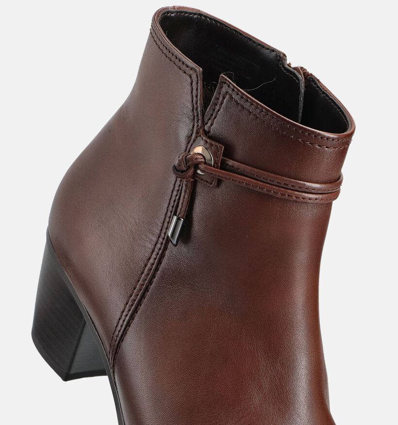 Gabor Best Fitting Bottines à talons en Cognac pour femmes (360291) - pour semelles orthopédiques