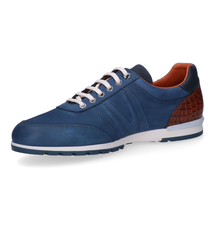 Van Lier Chaussures à lacets en Bleu foncé pour hommes (307839) - pour semelles orthopédiques