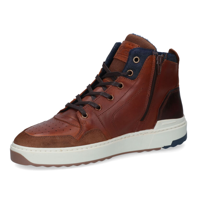 Bullboxer Chaussures hautes en Cognac pour hommes (313095) - pour semelles orthopédiques