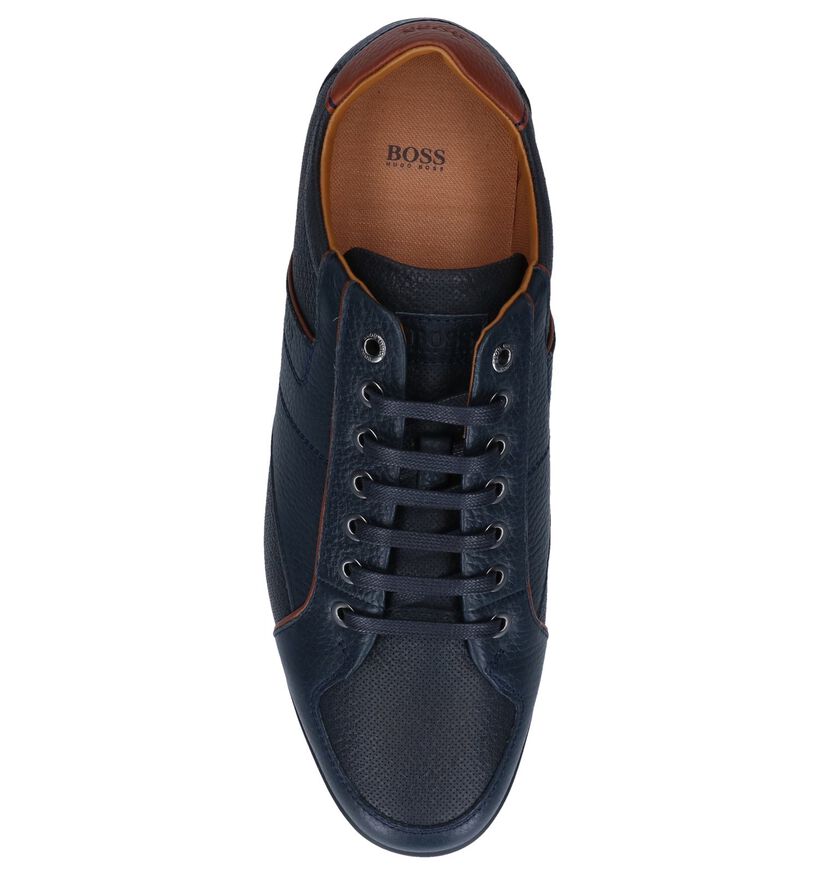 Hugo Boss Chaussures basses en Bleu foncé en cuir (221443)
