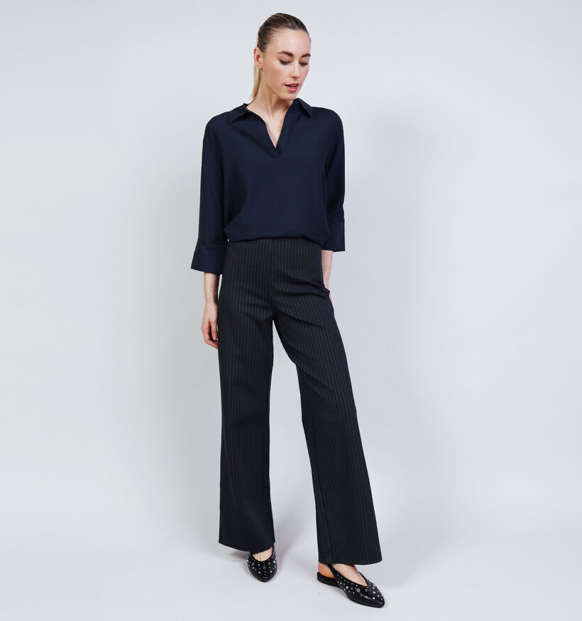 Pieces Bia Wide Pantalon en Bleu pour femmes (369198)