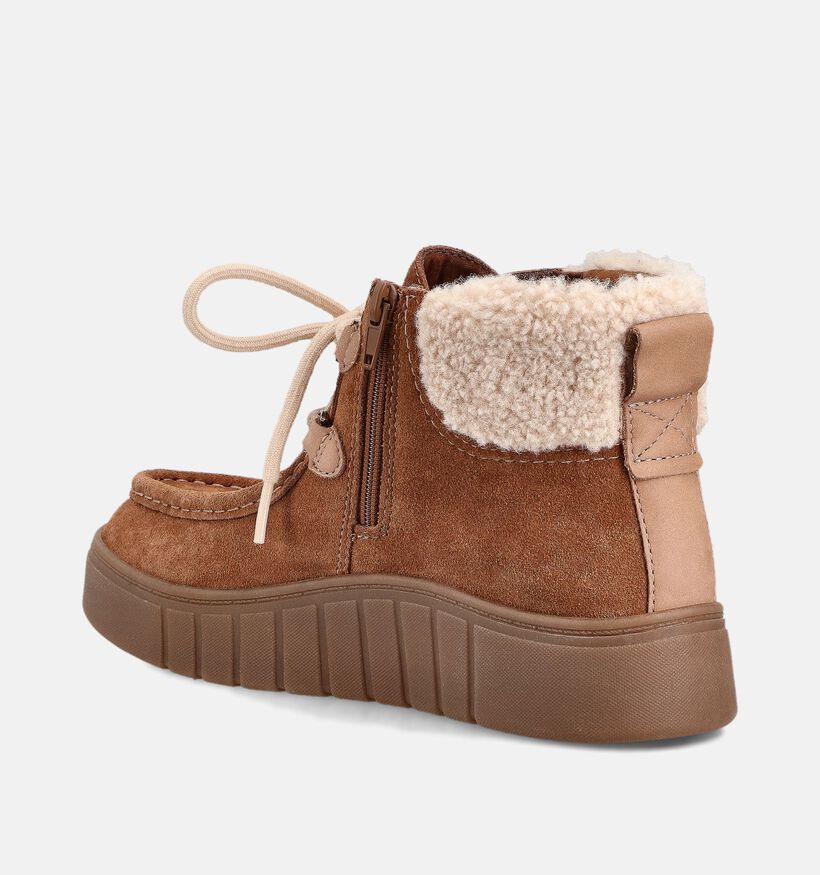 Clarks Mykah Izzy Bottines motardes en Camel pour femmes (361960) - pour semelles orthopédiques