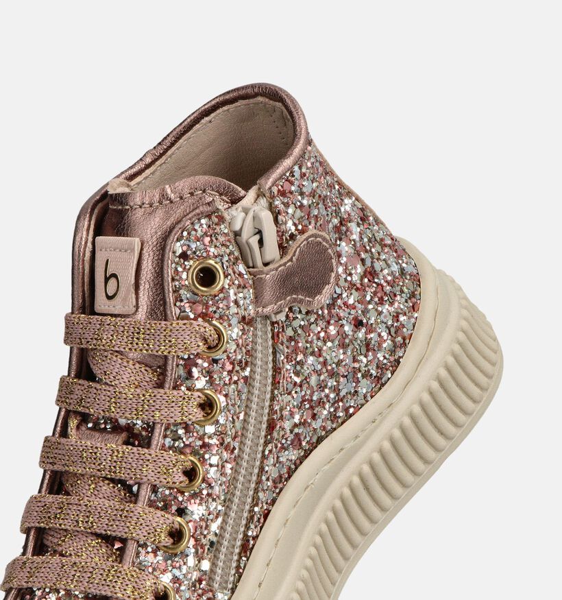 Beberlis Roze Hoge Sneakers met Glitters voor meisjes (364587) - geschikt voor steunzolen