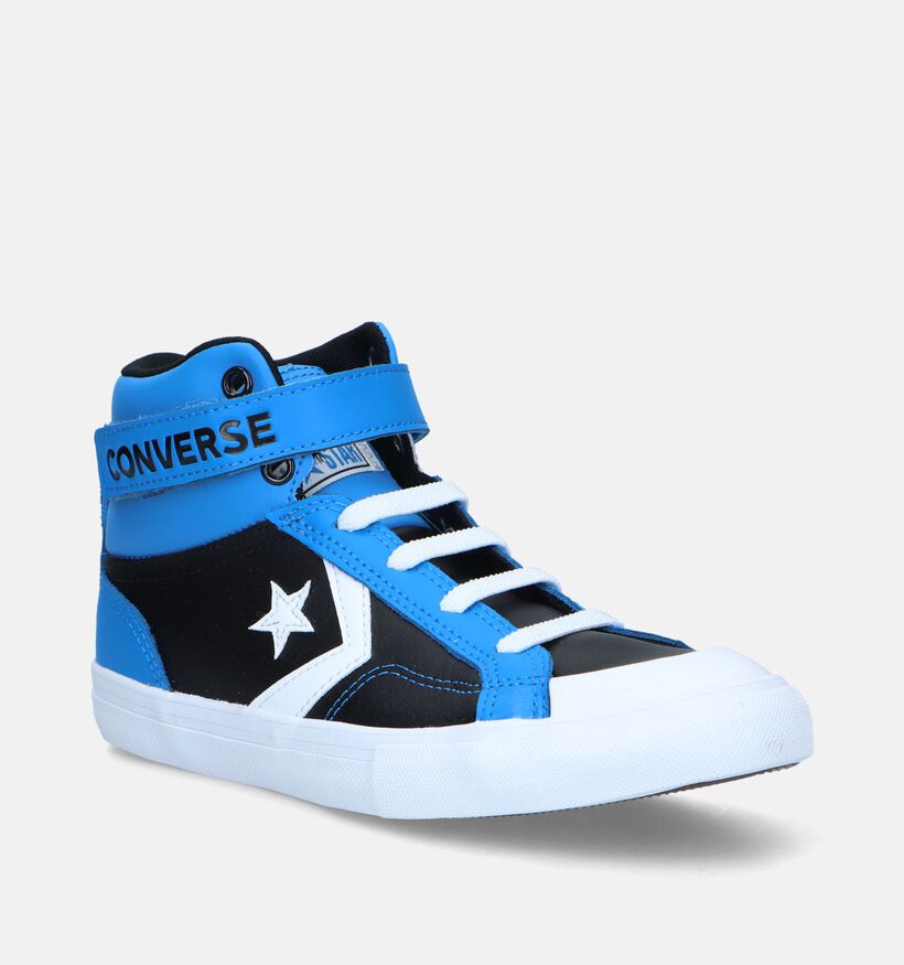 Converse Pro Blaze Strap Retro Sport Baskets en Bleu pour filles, garçons (335819)