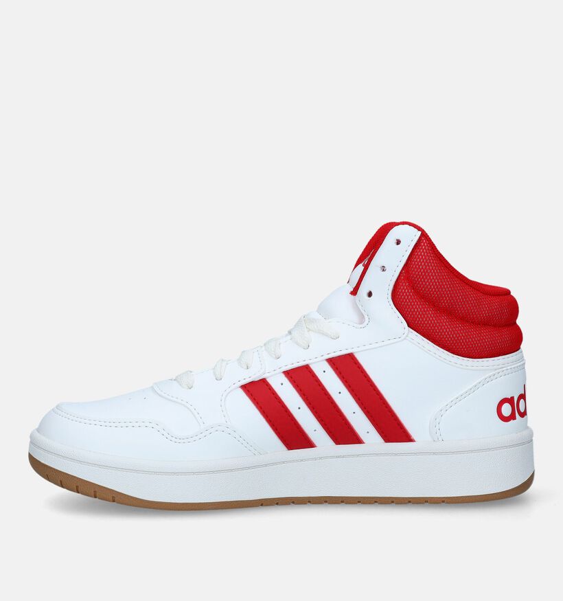 adidas Hoops 3.0 Mid Baskets en Blanc pour femmes (329410) - pour semelles orthopédiques