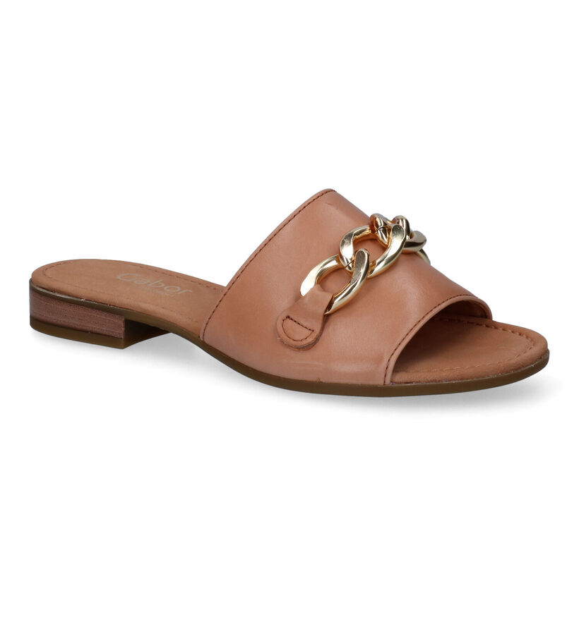 Comfort Nu-pieds plates en Cognac pour femmes (306158)