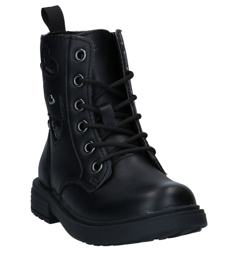 Geox Eclair Zwarte Boots in kunstleer (278267)